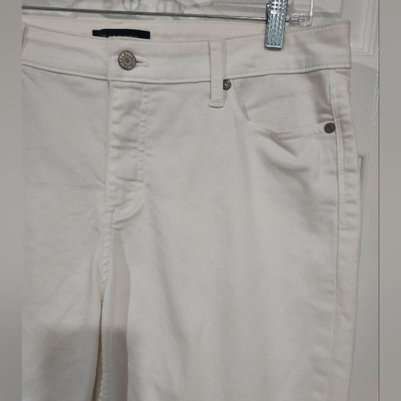 Talbots White Flawless Five-Pocket Slim Ankle Denim Jeans in Size 12 - Picture 3 of 13